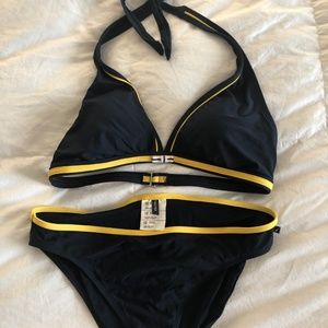 Nautica 2 piece bikini - Navy and yellow Size 12
